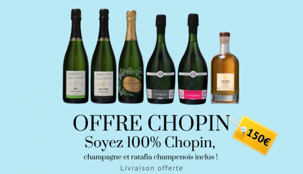 offre de champagne pour les clients qui porte le nom chopin